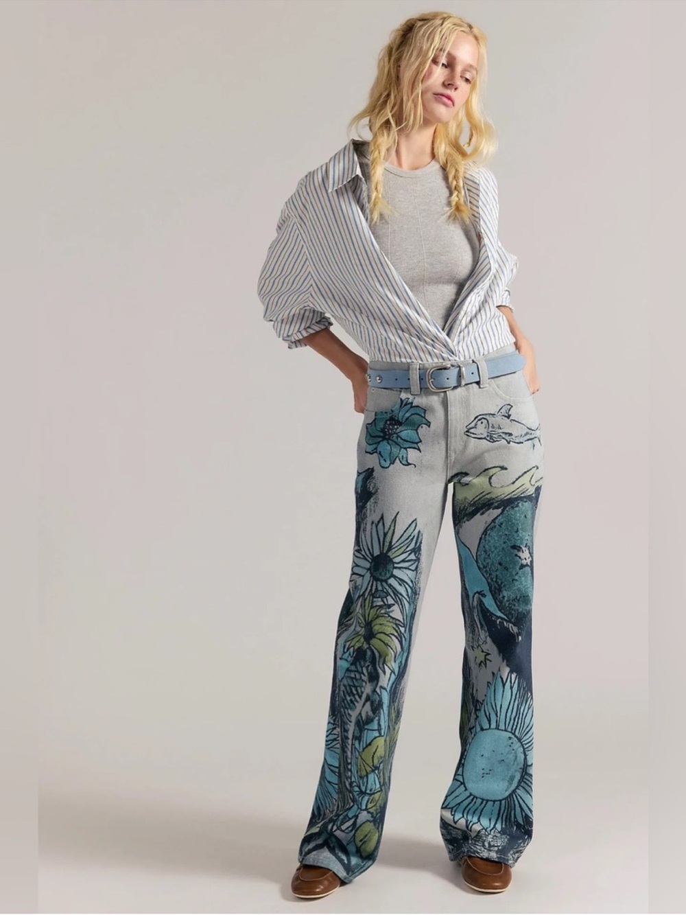 We The Free Tinsley Printed Jeans Seashore Combo